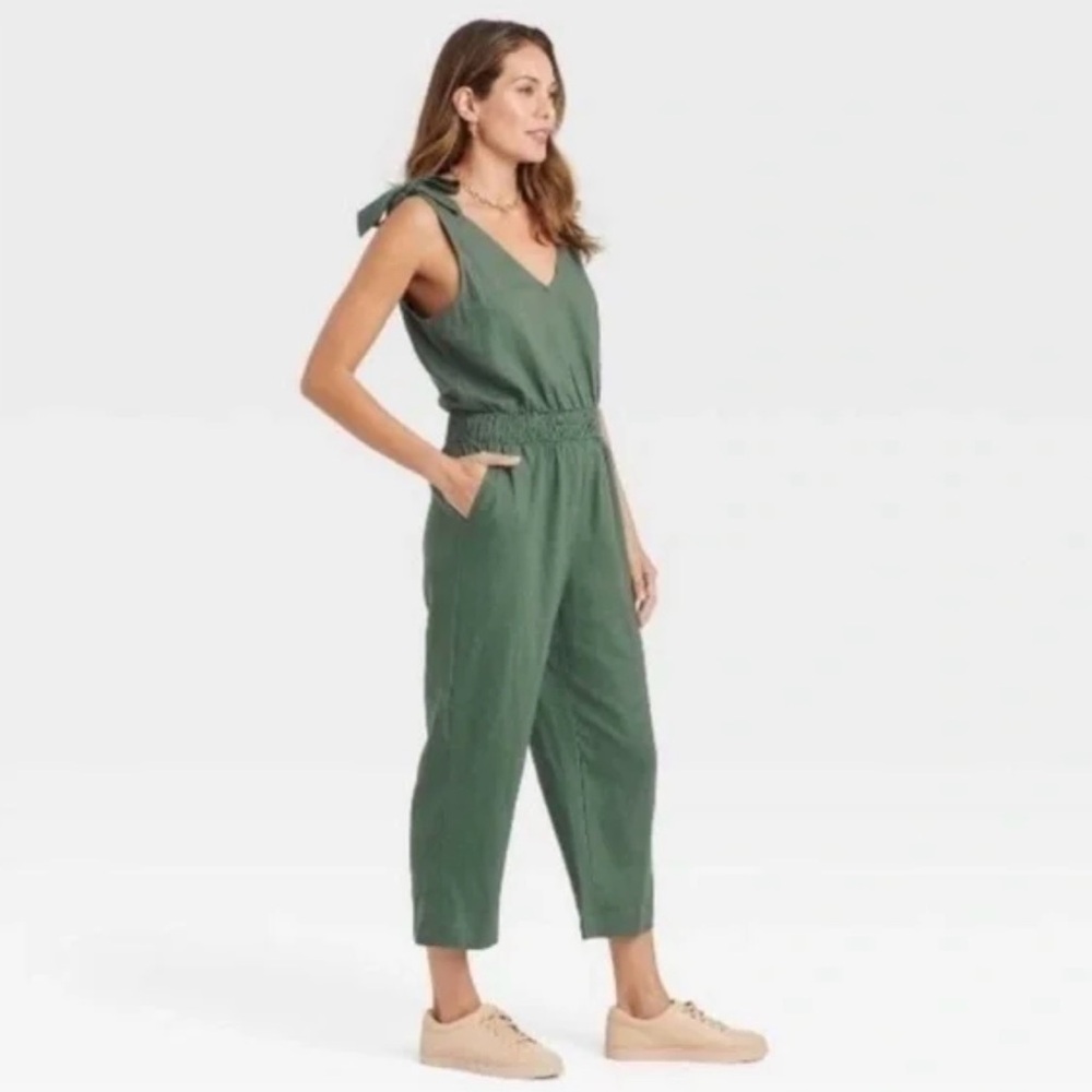 A New Day Olive Green Sleeveless Jumpsuit
